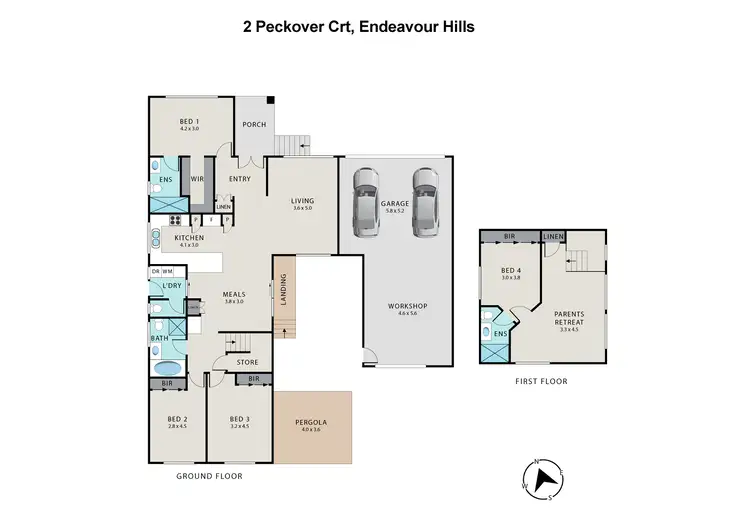 Floorplan of Homely house listing, 2 Peckover Court, Endeavour Hills VIC 3802