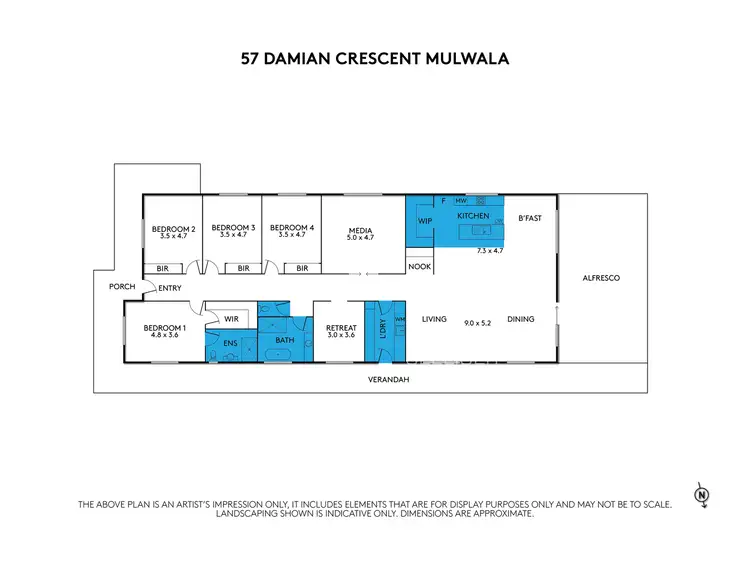 Floorplan of Homely house listing, 57 Damian Crescent, Mulwala NSW 2647
