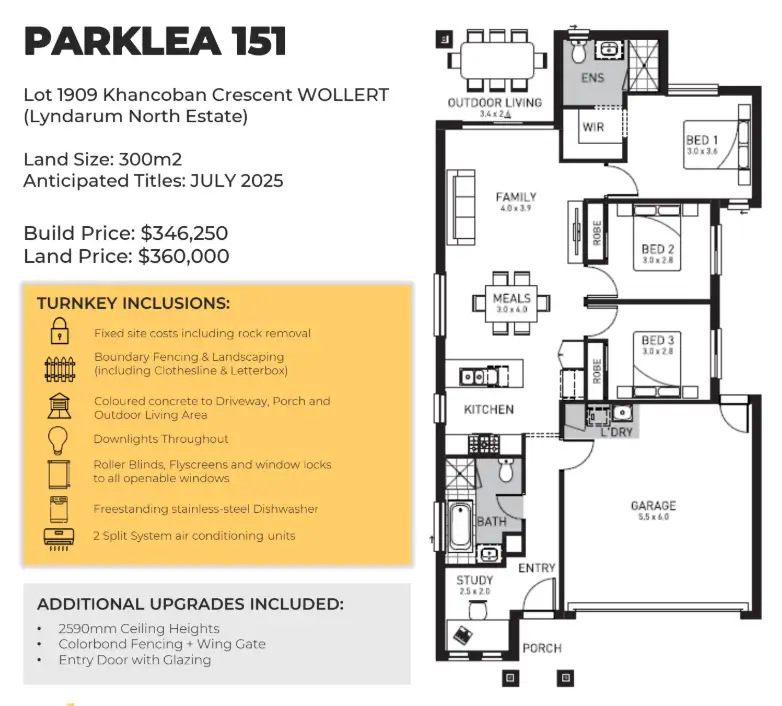 Floorplan of Homely land listing, LOT 1909 Khancoban Crescent, Wollert VIC 3750