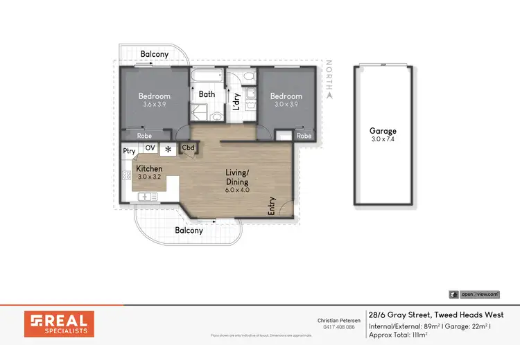 Floorplan of Homely unit listing, 28/6 Gray Street, Tweed Heads West NSW 2485