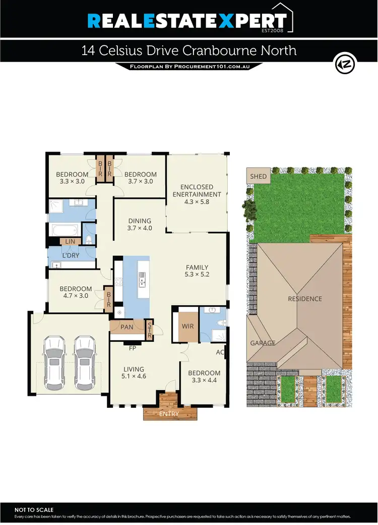 Floorplan of Homely house listing, 14 Celsius Drive, Cranbourne North VIC 3977