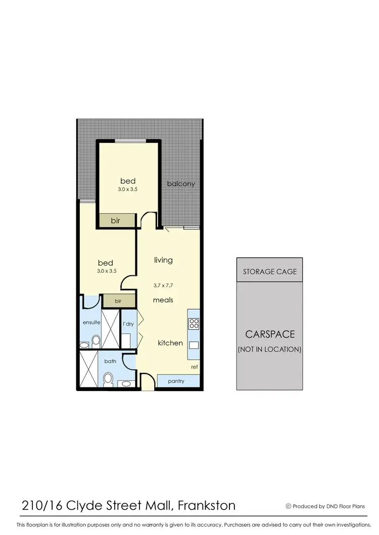 Floorplan of Homely apartment listing, 210/16 Clyde Street Mall, Frankston VIC 3199
