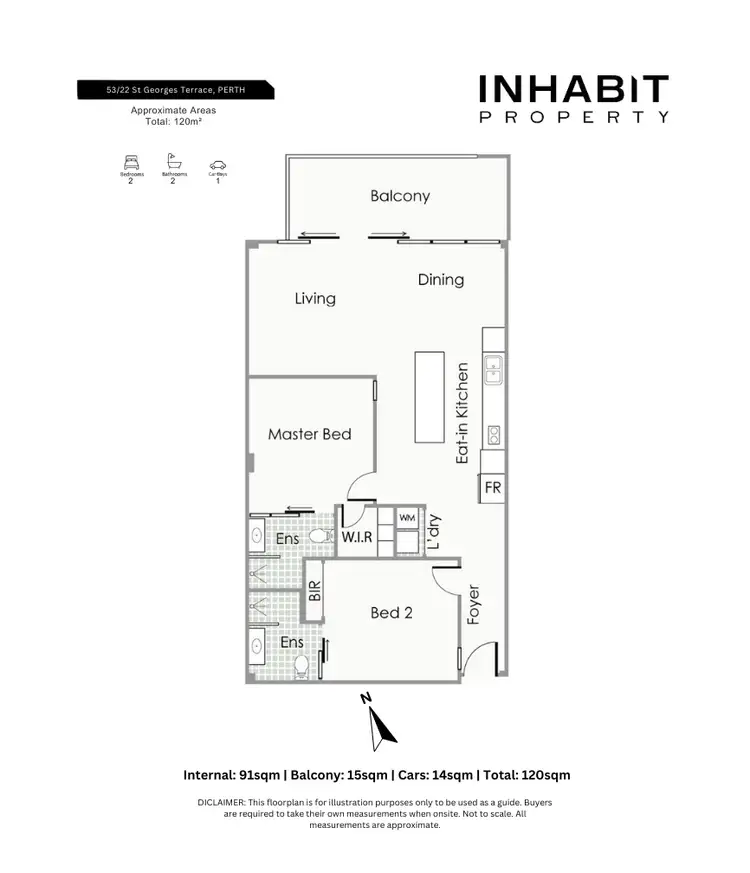 Floorplan of Homely apartment listing, 53/22 St Georges Terrace, Perth WA 6000