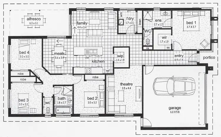 Floorplan of Homely house listing, 49 Axford Boulevard, Wodonga VIC 3690