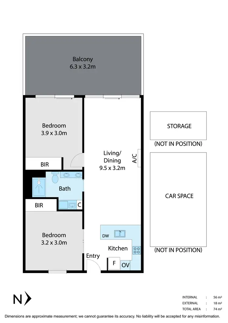 Floorplan of Homely apartment listing, 213/496-500 Brunswick Street, Fitzroy North VIC 3068