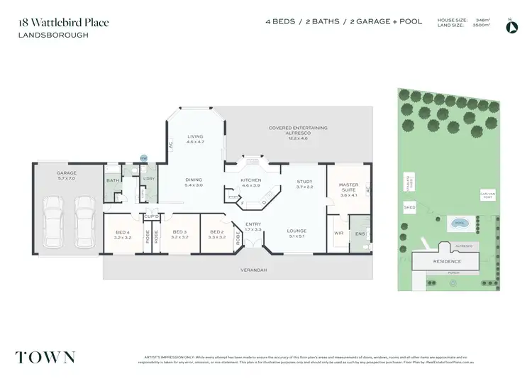 Floorplan of Homely house listing, 18 Wattlebird Place, Landsborough QLD 4550