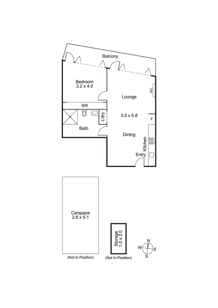 Floorplan of Homely apartment listing, G04C/28 Galileo Gateway, Bundoora VIC 3083