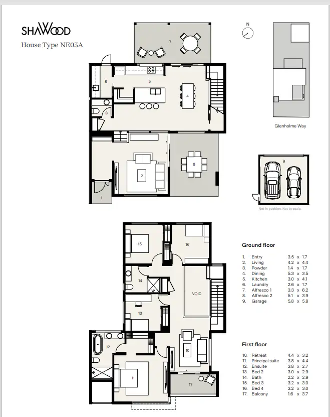 Floorplan of Homely townhouse listing, 185 Glenholme Way, Gledswood Hills NSW 2557