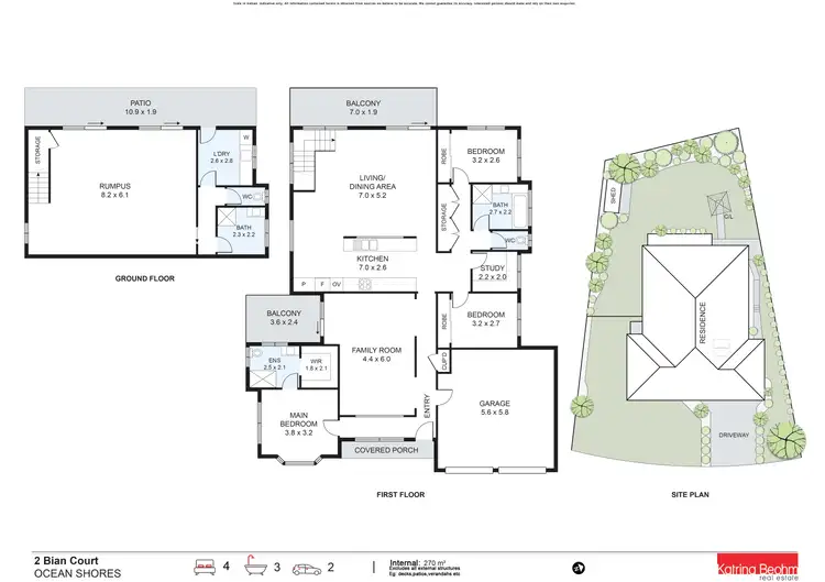 Floorplan of Homely house listing, 2 Bian Court, Ocean Shores NSW 2483