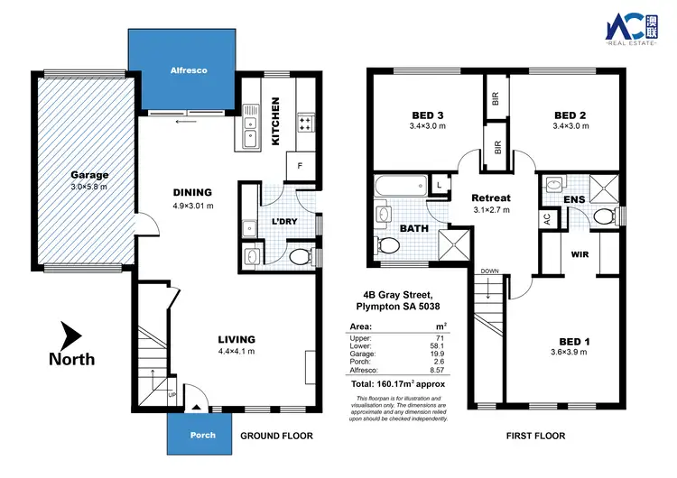 Floorplan of Homely townhouse listing, 4B Gray Street, Plympton SA 5038