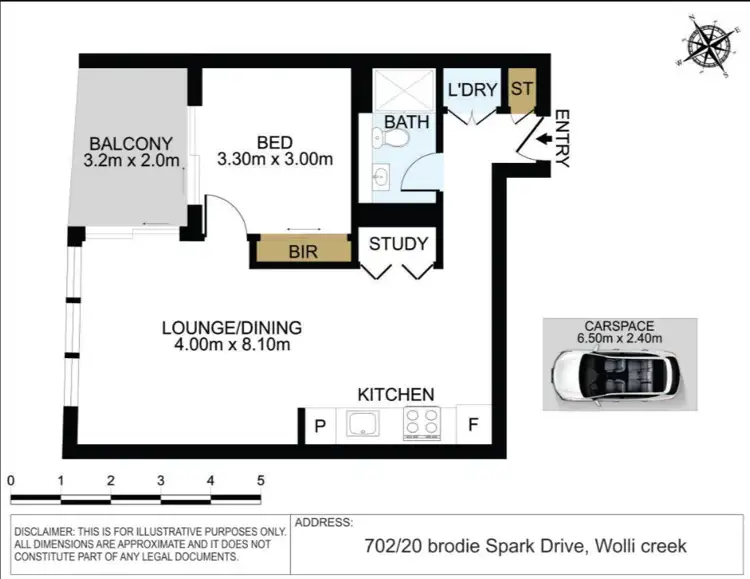 Floorplan of Homely apartment listing, 702/20 Brodie Spark Drive, Wolli Creek NSW 2205