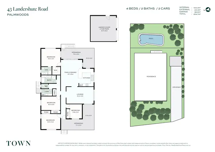 Floorplan of Homely house listing, 43 Landershute Road, Palmwoods QLD 4555