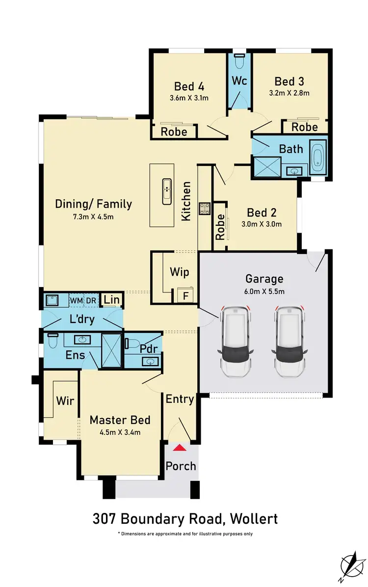 Floorplan of Homely house listing, 307 Boundary Road, Wollert VIC 3750