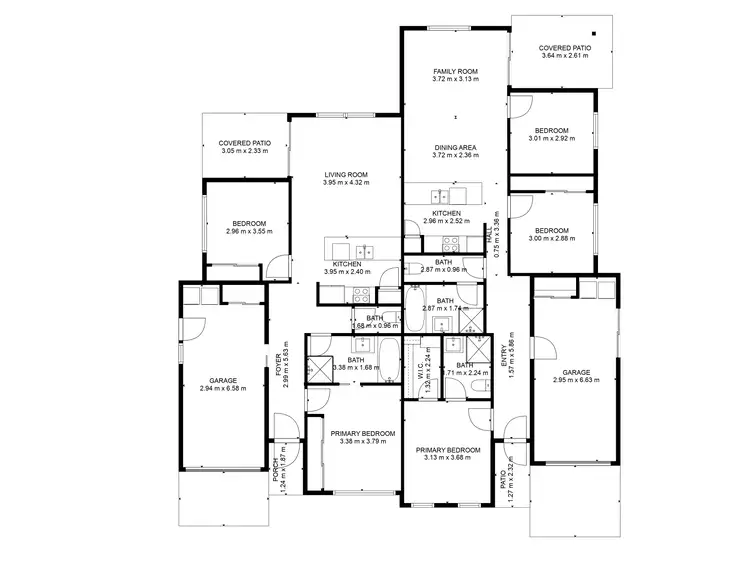Floorplan of Homely semi-detached listing, 38 Regency Road, Moore Park Beach QLD 4670