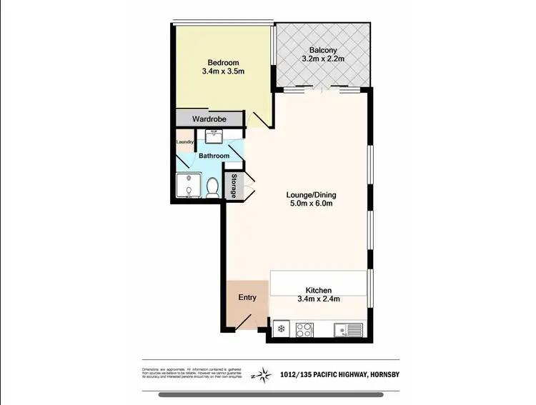 Floorplan of Homely apartment listing, 1012/135-137 Pacific Highway, Hornsby NSW 2077