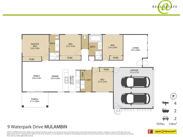 Floorplan of Homely house listing, 9 Waterpark Drive, Mulambin QLD 4703