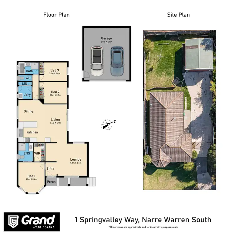 Floorplan of Homely house listing, 1 Springvalley Way, Narre Warren VIC 3805