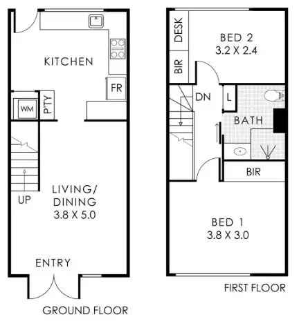 Floorplan of Homely townhouse listing, 4/7 O'Halloran Lane, Mosman Park WA 6012