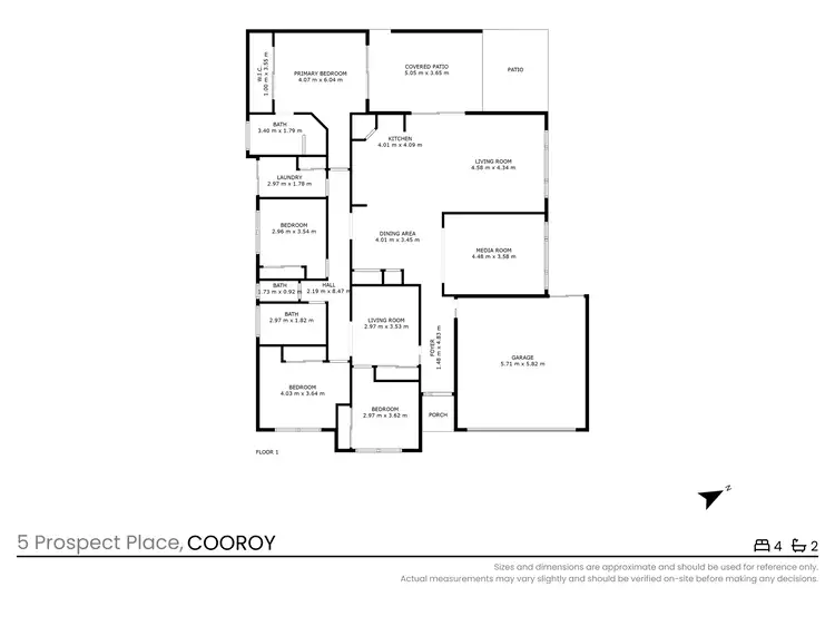 Floorplan of Homely house listing, 5 Prospect Place, Cooroy QLD 4563