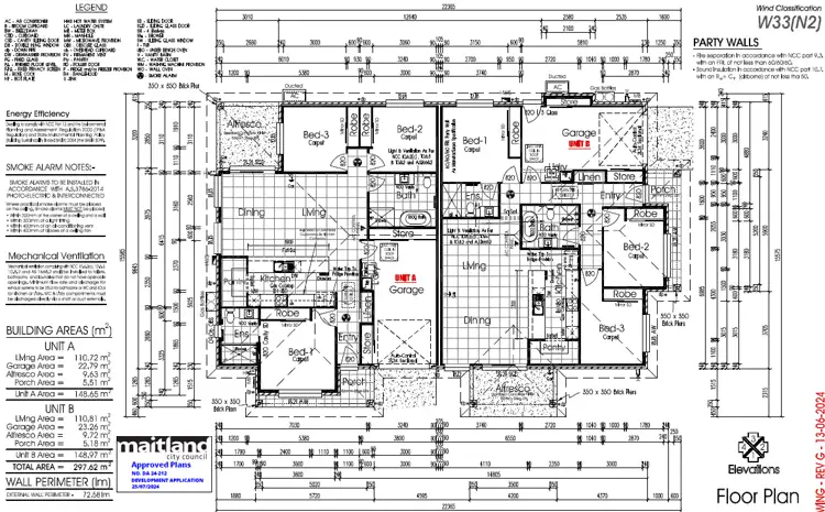 Floorplan of Homely semi-detached listing, 6A and 6B Gallant Place, Lochinvar NSW 2321