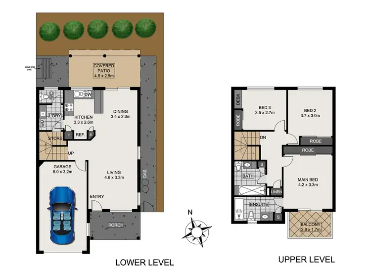 Floorplan of Homely townhouse listing, 26/2 Lavender Drive, Griffin QLD 4503