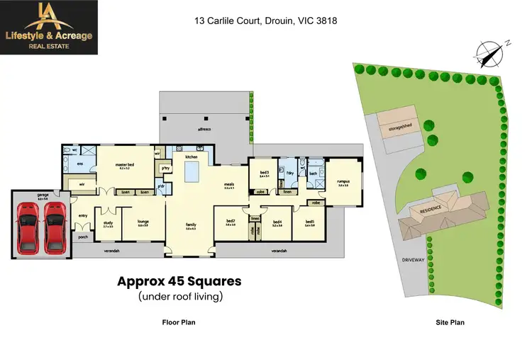 Floorplan of Homely rural property listing, 13 Carlile Court, Drouin VIC 3818