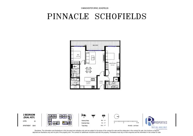 Floorplan of Homely apartment listing, 304/5 Manchester Drive, Schofields NSW 2762