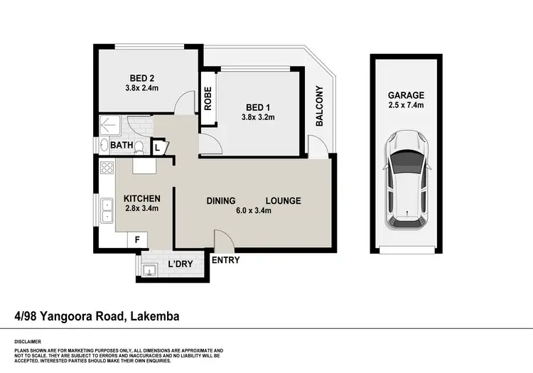 Floorplan of Homely unit listing, 4/98 Yangoora Road, Lakemba NSW 2195