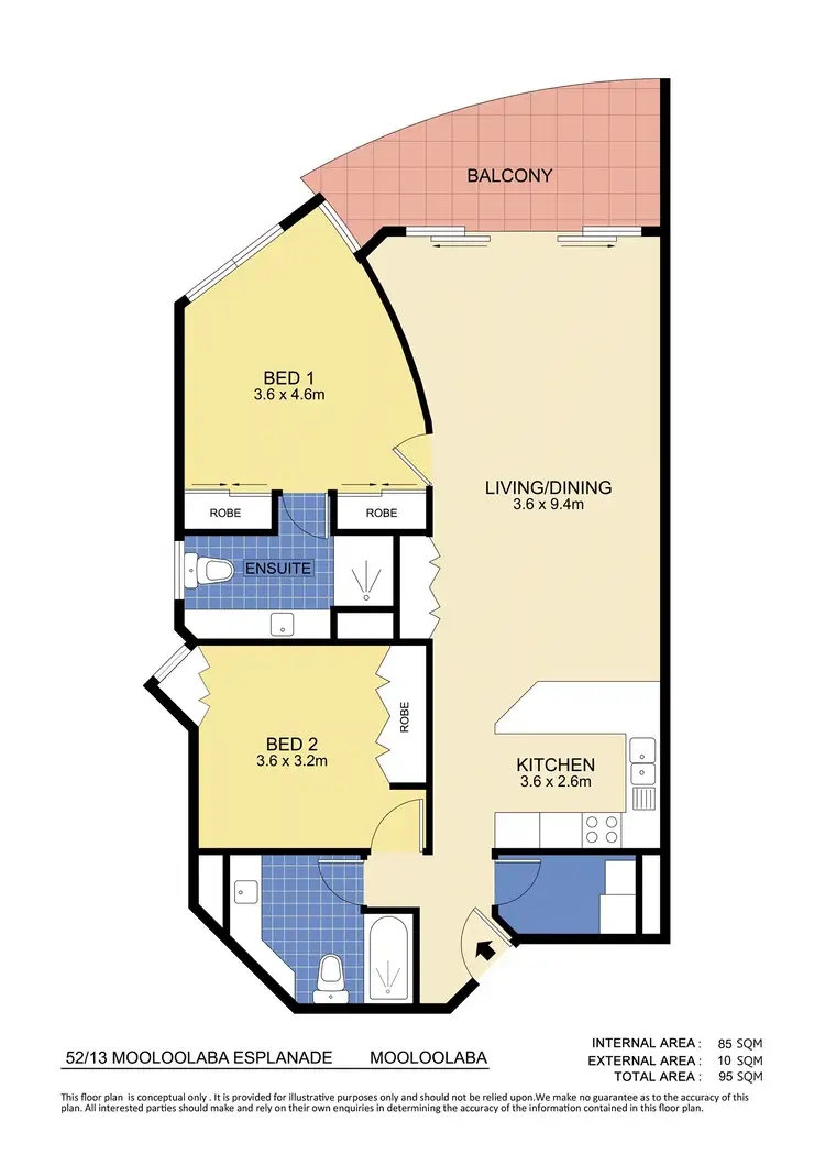 Floorplan of Homely apartment listing, 52/13 Mooloolaba Esplanade, Mooloolaba QLD 4557