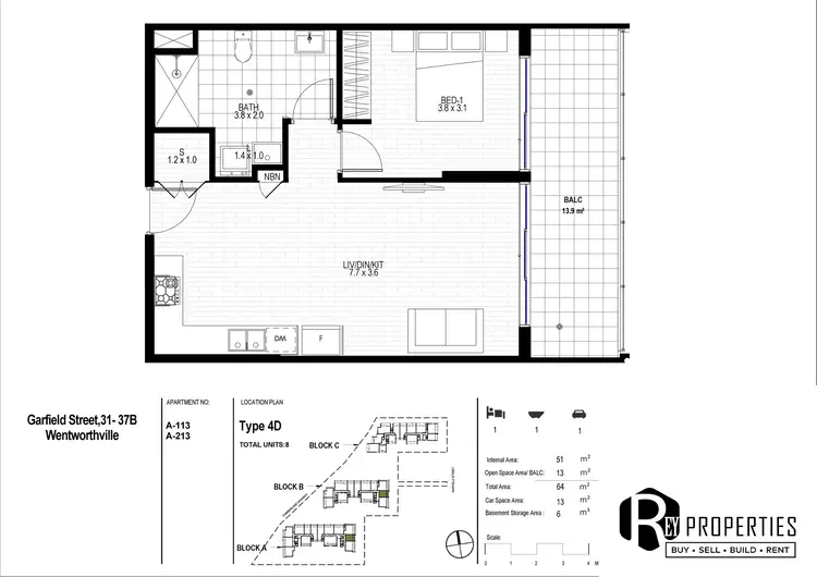 Floorplan of Homely apartment listing, A113/31 Garfield Street, Wentworthville NSW 2145