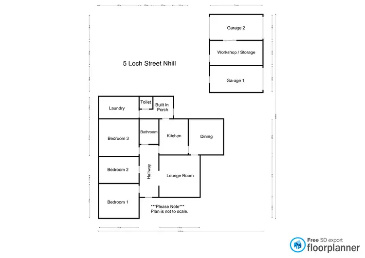 Floorplan of Homely house listing, 5 Loch Street, Nhill VIC 3418