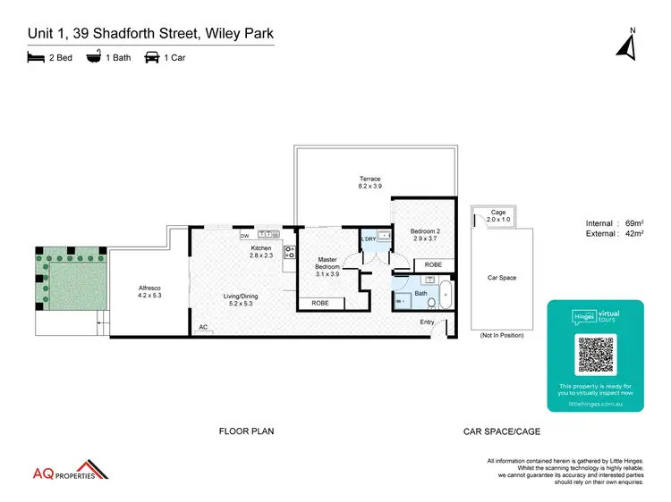 Floorplan of Homely apartment listing, 1/39-41 Shadforth Street, Wiley Park NSW 2195