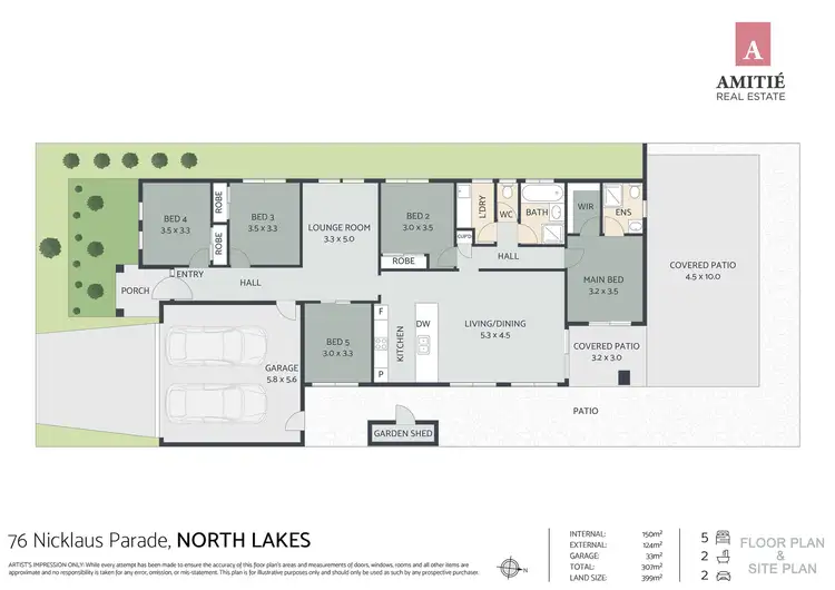 Floorplan of Homely house listing, 76 Nicklaus Parade, North Lakes QLD 4509
