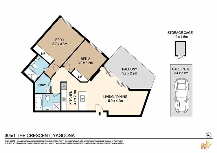 Floorplan of Homely apartment listing, 305/1 The Crescent, Yagoona NSW 2199