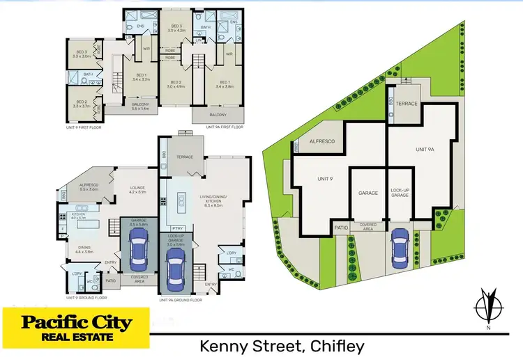 Floorplan of Homely semi-detached listing, 9 - 9A Kenny Ave, Chifley NSW 2036