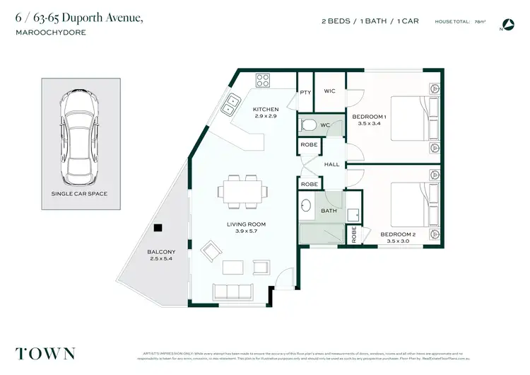 Floorplan of Homely unit listing, 6/63-65 Duporth Avenue, Maroochydore QLD 4558