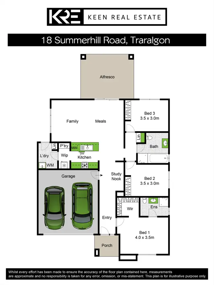 Floorplan of Homely house listing, 18 Summerhill Road, Traralgon VIC 3844