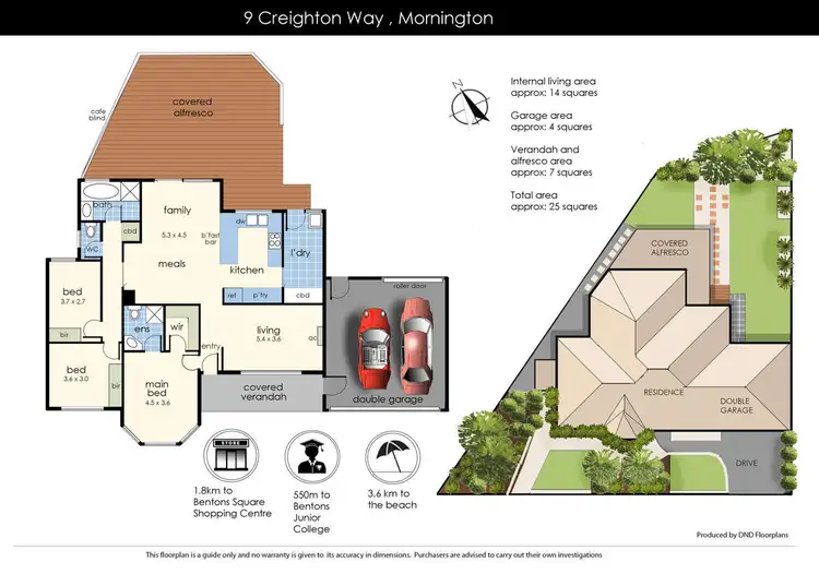Floorplan of Homely house listing, 9 Creighton Way, Mornington VIC 3931