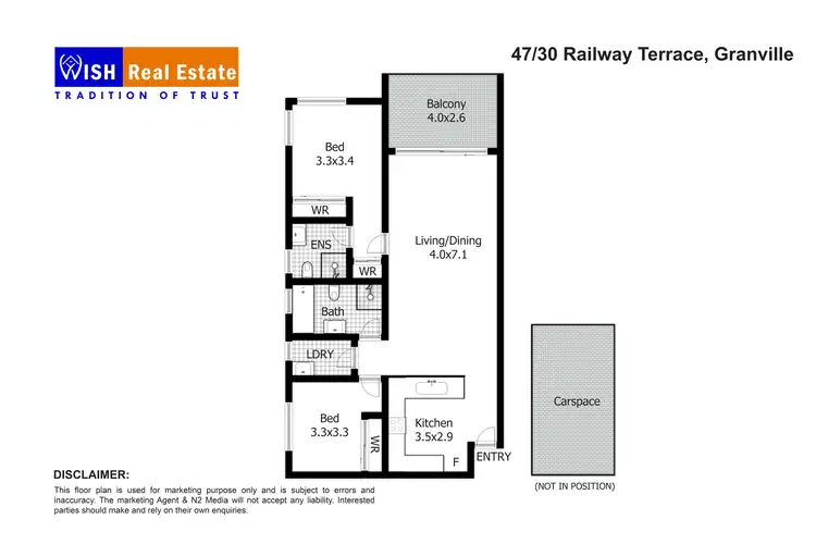 Floorplan of Homely apartment listing, 47/30-44 Railway Terrace, Merrylands NSW 2160
