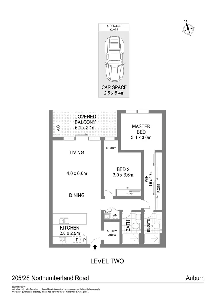 Floorplan of Homely apartment listing, 205/28 Northumberland Road, Auburn NSW 2144