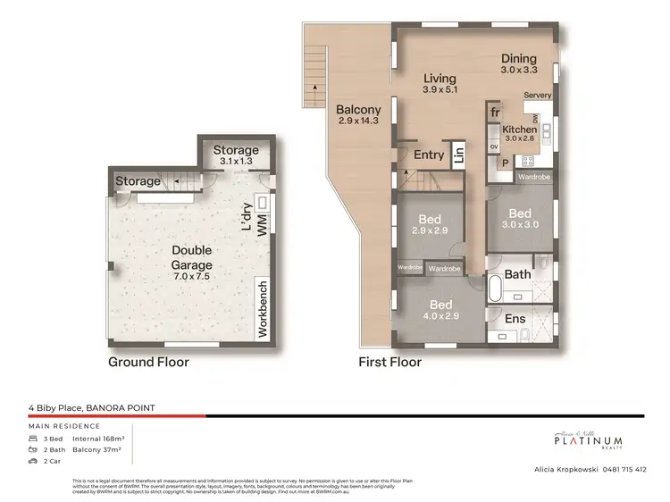 Floorplan of Homely house listing, 4 Biby Place, Banora Point NSW 2486
