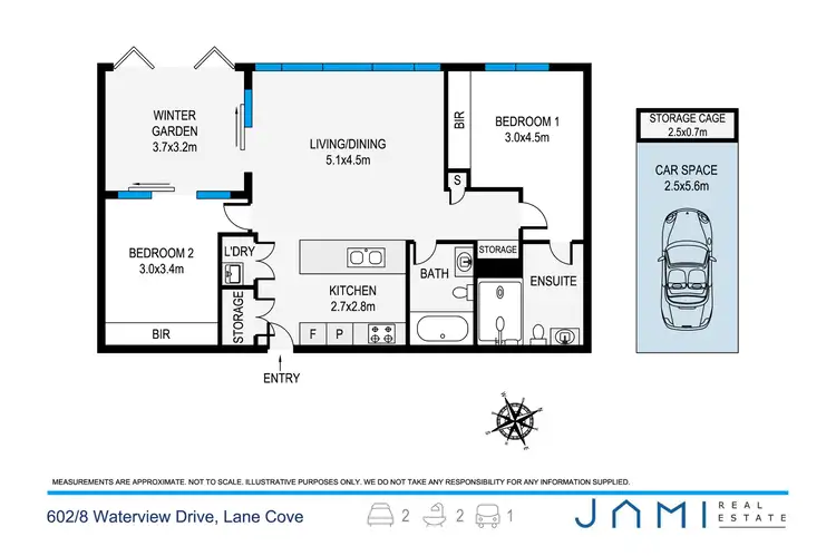 Floorplan of Homely apartment listing, 602/8 Waterview Drive, Lane Cove NSW 2066