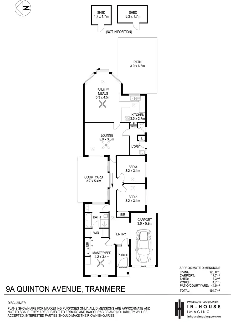 Floorplan of Homely house listing, 9A Quinton Avenue, Tranmere SA 5073
