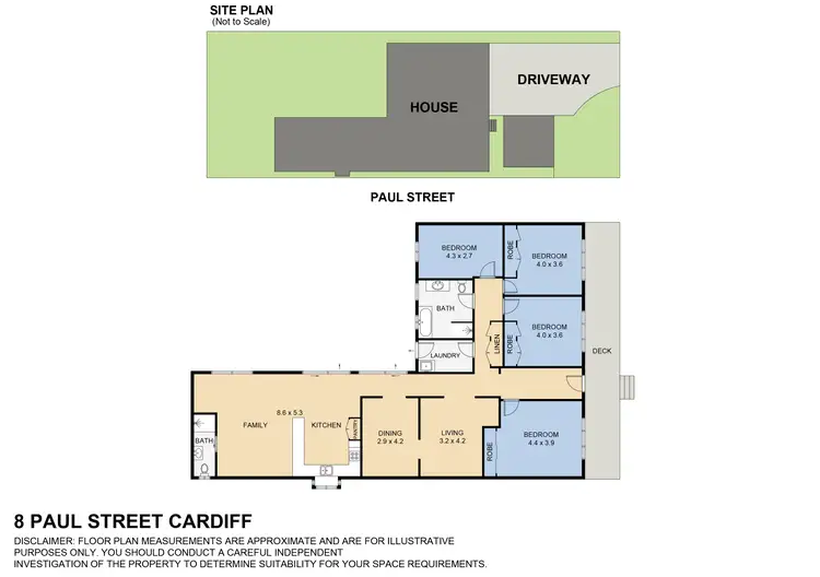 Floorplan of Homely house listing, 8 Paul Street, Cardiff NSW 2285