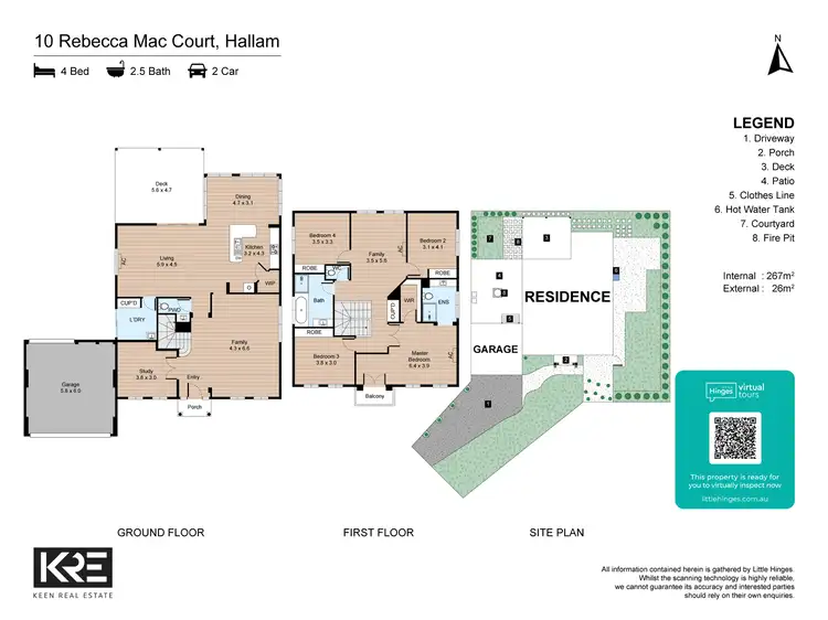 Floorplan of Homely house listing, 10 Rebecca Mac Court, Hallam VIC 3803