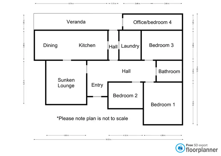 Floorplan of Homely house listing, 51 Charles Street, Jeparit VIC 3423