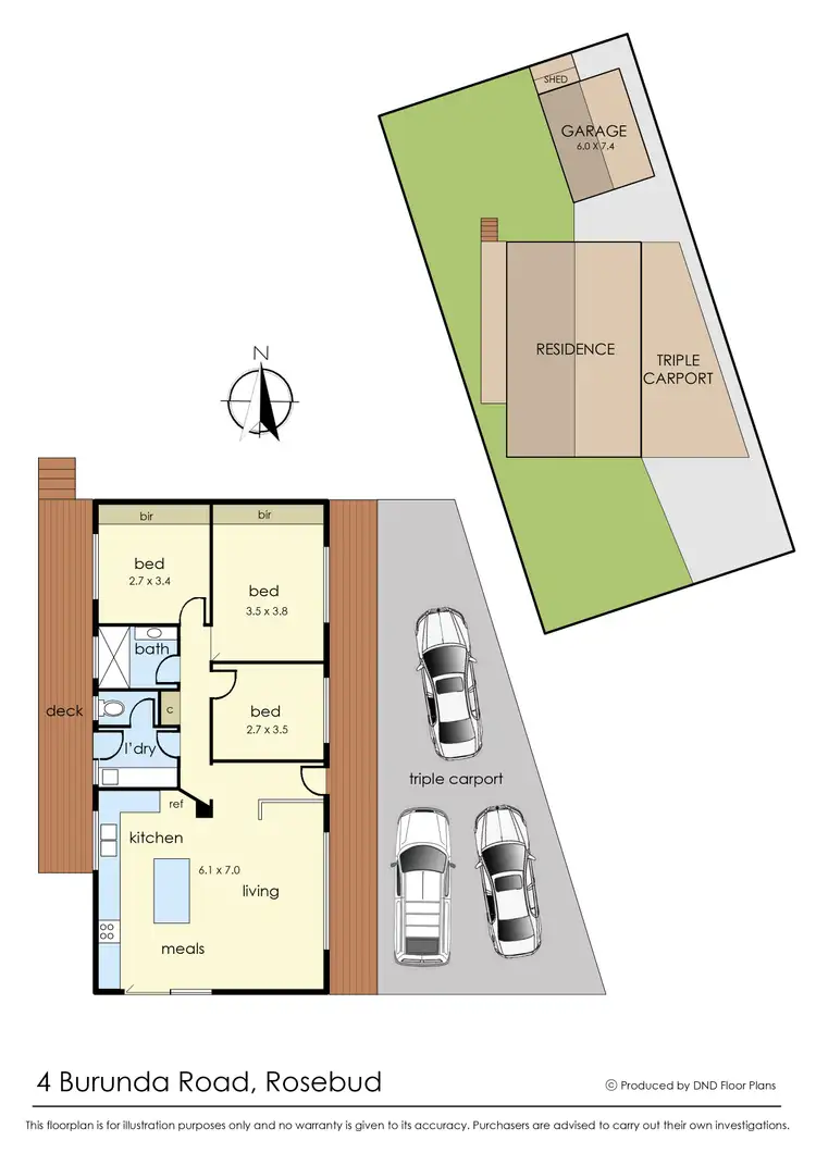 Floorplan of Homely house listing, 4 Burunda Road, Rosebud VIC 3939