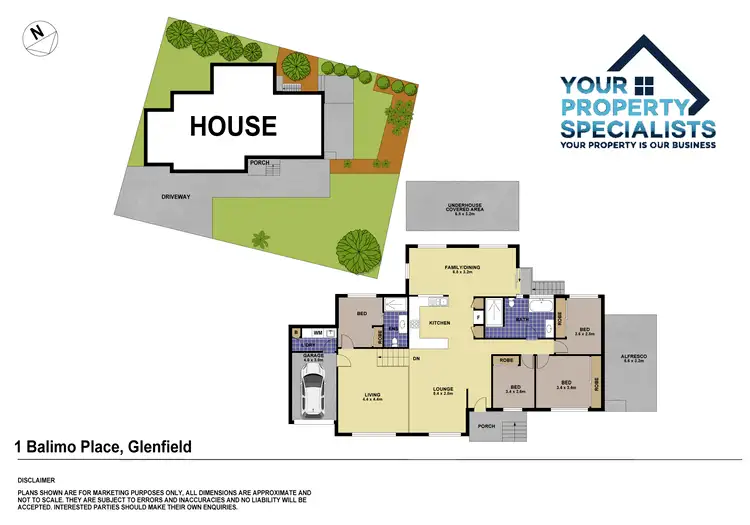 Floorplan of Homely house listing, 1 Balimo Place, Glenfield NSW 2167