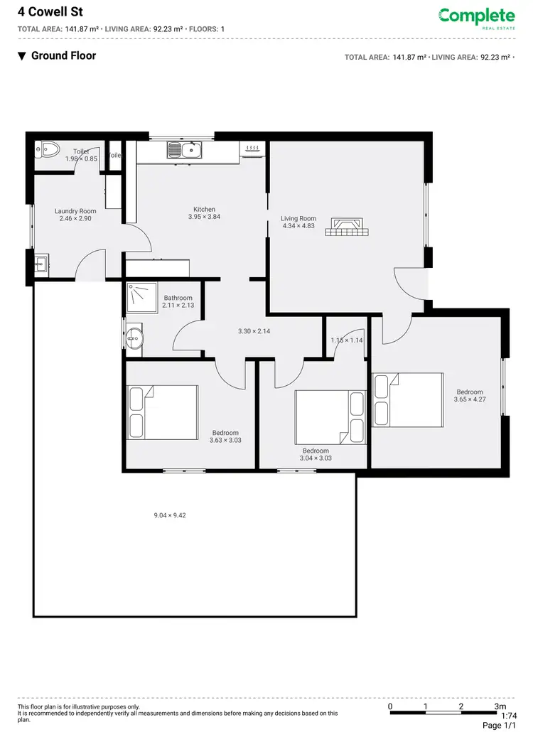 Floorplan of Homely house listing, 4 COWELL STREET, Tarpeena SA 5277