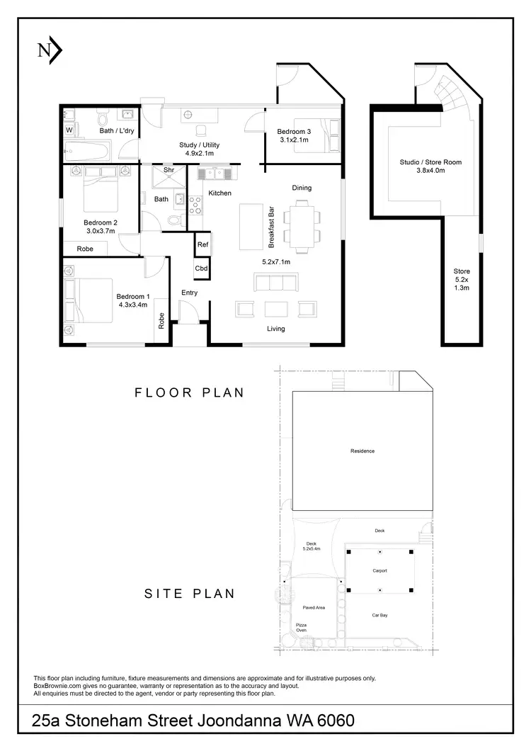Floorplan of Homely house listing, 25A Stoneham Street, Joondanna WA 6060